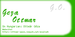 geza ottmar business card