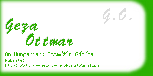 geza ottmar business card